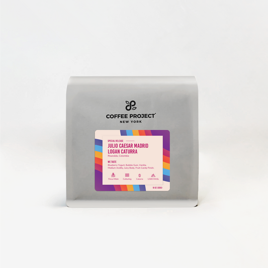 Colombia Julio Cesar Madrid Logan Caturra coffee bag
