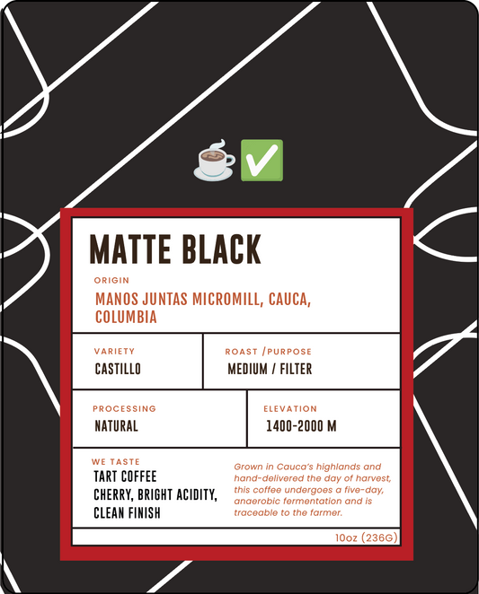 ☕️✅ Matte Black