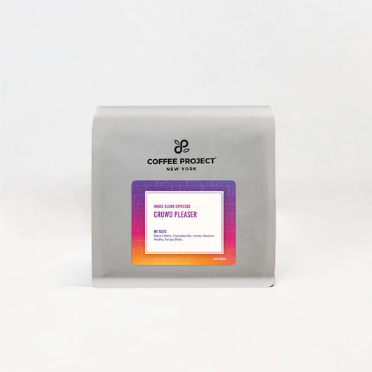 Crowd Pleaser Espresso Blend coffee bag